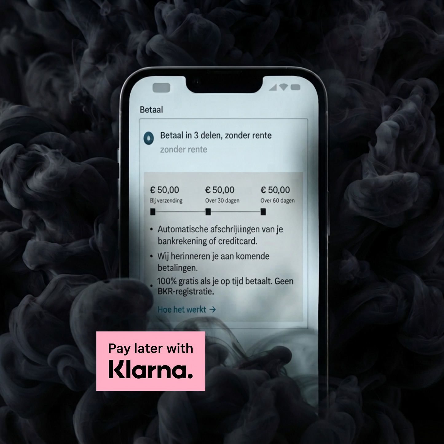 Tattoo in 3 termijnen betalen via Klarna