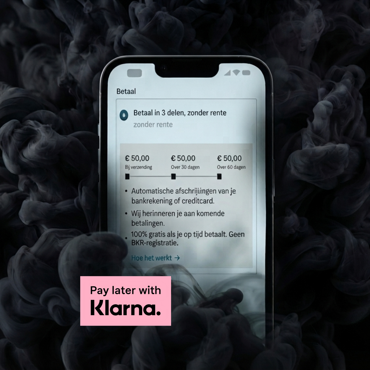 Tattoo in 3 termijnen betalen via Klarna